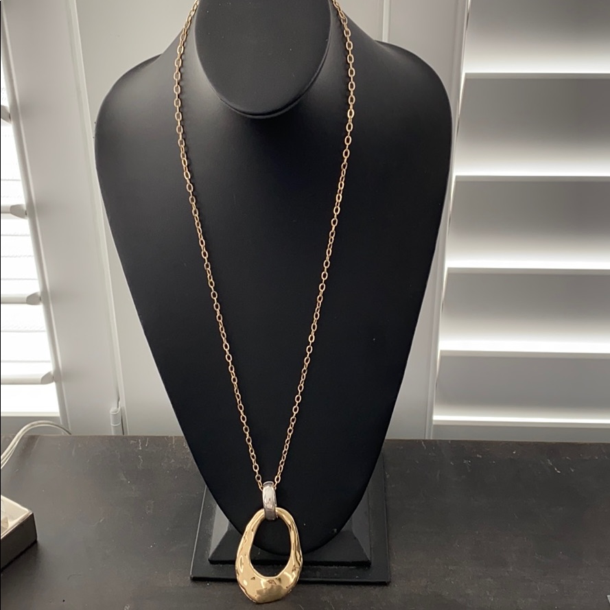 Halogen New (I)Long Silver & Gold Statement Neckla